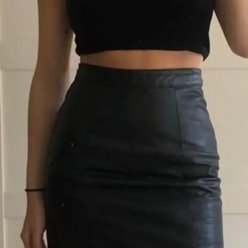 Free People Princess Polly heavy duty leather skirt