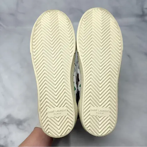 Saint Laurent NEW Star Leather Court Classic SL06 Metallic High Top Sneaker 37