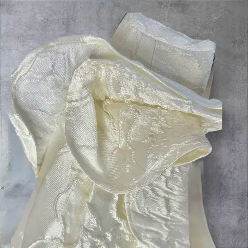 Halston Heritage Ivory Jacquard Mini Dress With Pockets Size 8