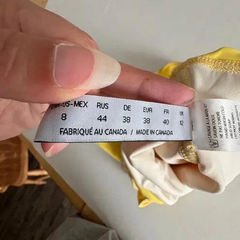 Women's SHAN Timeless Plunging One piece Yellow Swimsuit Size 8