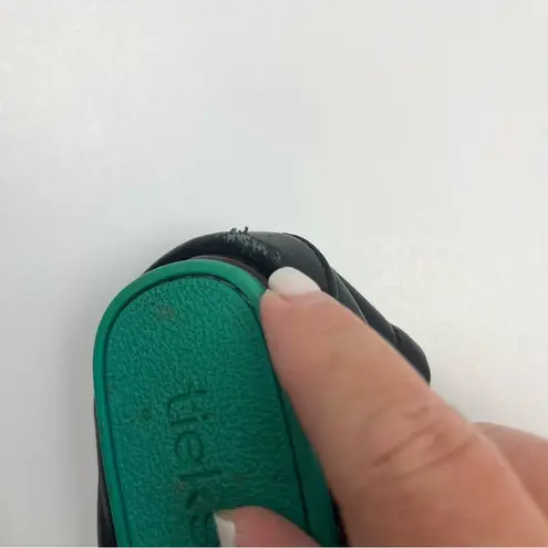 Tieks Garvieli Black Leather Ballet Flat Shoe Travel Foldable Women SZ 6 *FLAWED