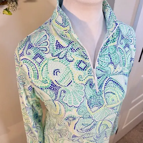 IBKUL Mariel Long Sleeve 1/4 Zip Turquoise
Multi Mosaic Shirt Golf UPF 50+ S🧡 Green