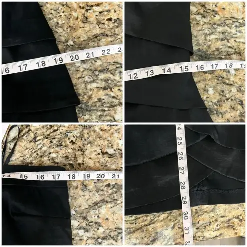 SNAP womens Black Tulip Teired Mini Bodycon Strapless Dress LBD L Holiday HOCO Size L