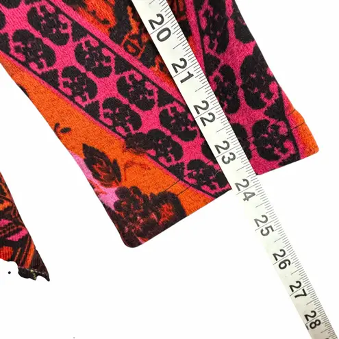 Sacred Threads  Tunic Top M Black Orange Patchwork Festival Art To Wear Lagenlook