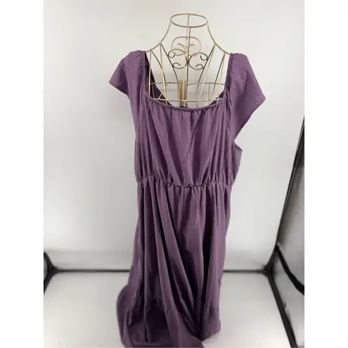 BloomChic Purple Ruffle Flutter Sleeve Midi Dress Women’s Plus Size 18