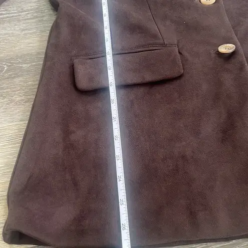 Stoosh  microfiber blazer jacket NWT size Medium coffee brown 2 button