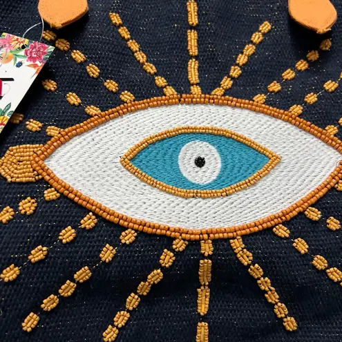 America & Beyond Evil Eye Tote. Great for Summer Blue