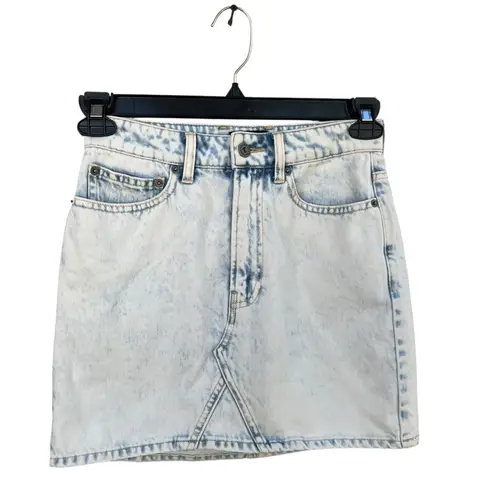 Bardot Light Wash Mini Denim Skirt