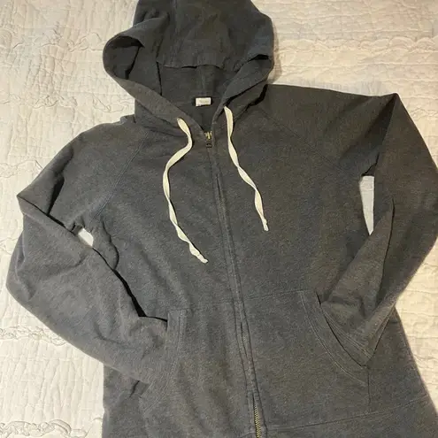 J.Crew  Sweatshirt Hoodie Hoody Dark Heather Gray Full Zip Size Small