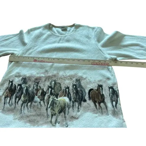 Artisans Apparel Equine Horse Pullover VTG Women’s Fleece Like Shirt Medium READ