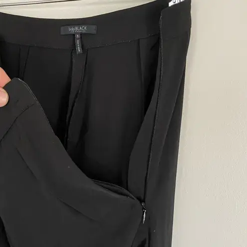 Bobi Black Pants Slouchy Tapered Zip Ankle S