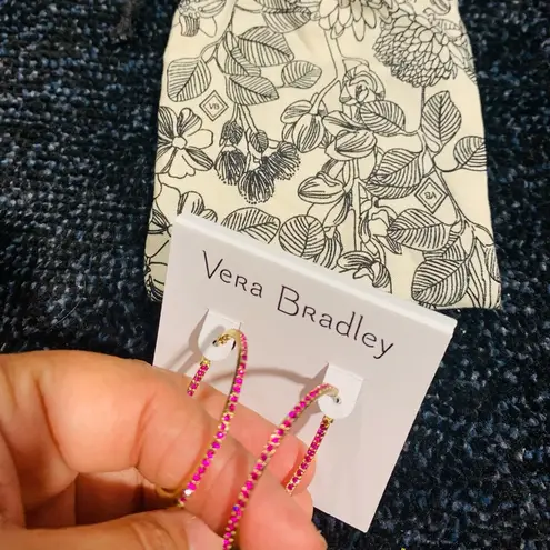 Vera Bradley  Hoops with beautiful high quality CZ.