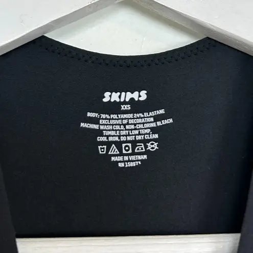 SKIMS Fits Everybody High Neck Bodysuit in Onyx Black Size XX-Small