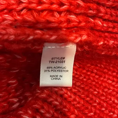 Zenana Outfitters red chunky red turtleneck sweater womans size XL