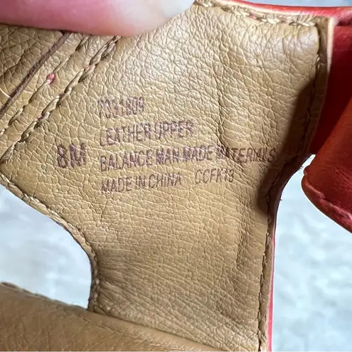 Softspots Leather Sandals Women’s Size 8 braided vamp reddish orange color