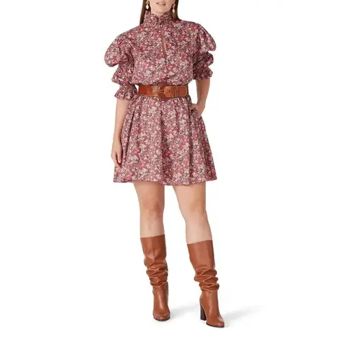 Philosophy di Lorenzo Serafini Puff Shoulder Dress in Red 2 Womens Floral