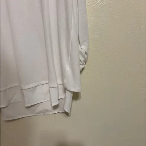 Grace Elements 🤍 White Layered Hem Tunic Top – Size L