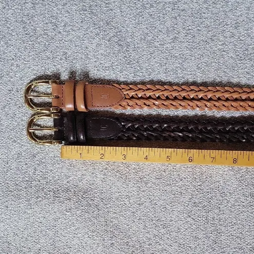 L.C.I Vintage Braided 1999 Leather Belt Set