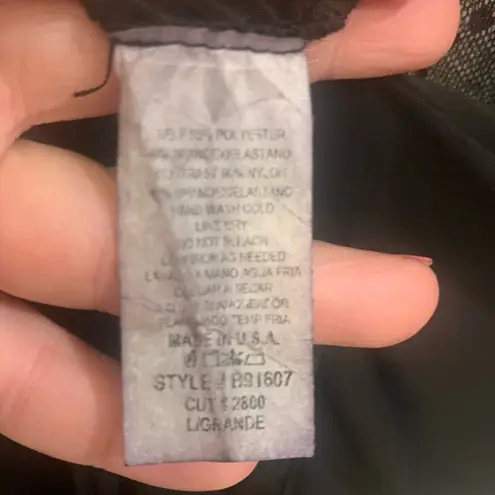 In Like New Condition Black Large Collard Mesh Bodysuit. 1624