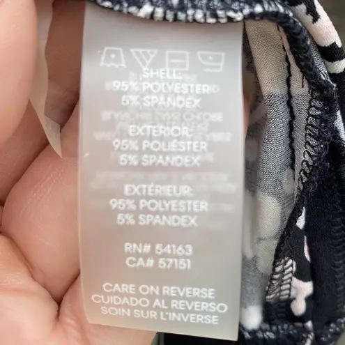 Karl Lagerfeld Womans Black Floral Bell Long Sleeve Blouse Size 2X