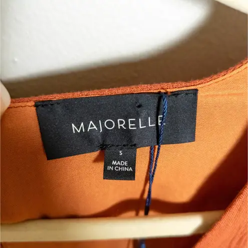 Majorelle Evelyn Mini Dress Terracotta Orange Twist Front Cutout Women's Small