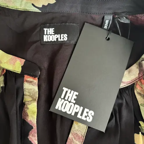 The Kooples Floral Voile Maxi Dress - Black Size 1/ US Small “tiny flaws”