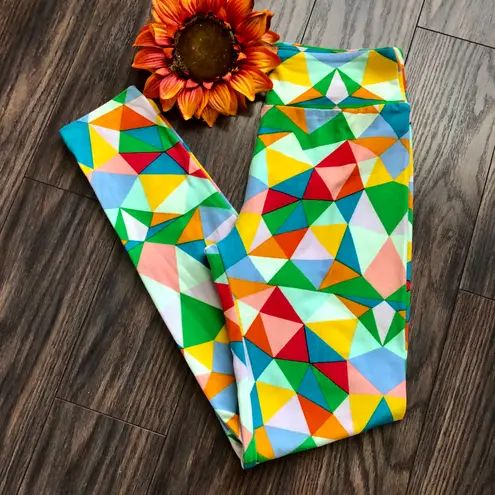LuLaRoe BRIGHT Colorful Diamond Print Leggings