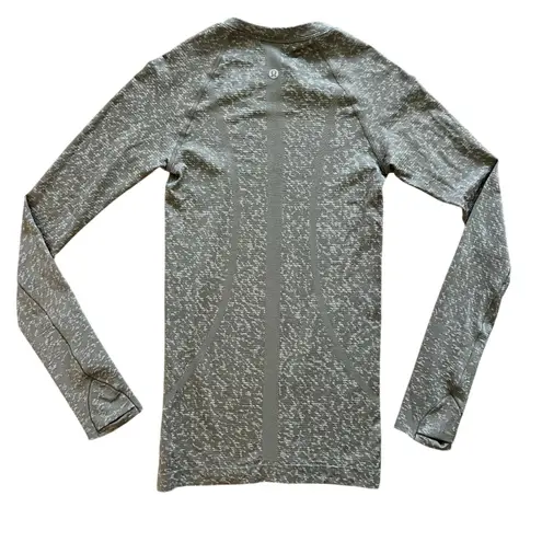 Lululemon Swiftly Tech Long Sleeve Shirt 2.0 Distorted Static Rover / White Opal Green