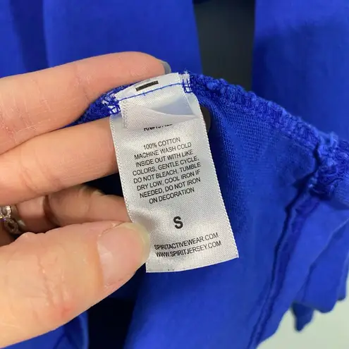 Spirit Jersey X NBA Chicago Bulls Blue Sparkle Print Long Sleeve Top Size S