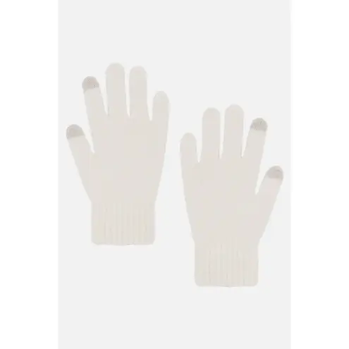 Hat Attack Frosty Touch Gloves in Ivory One Size Womens Smart Mittens Gray