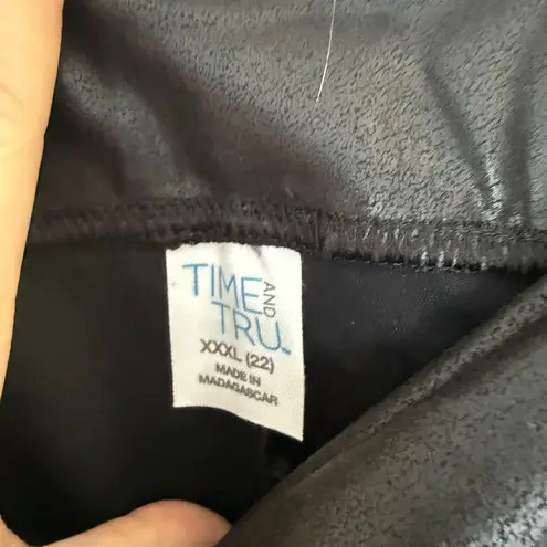 Time and Tru Women’s XXXL Black High Rise Skinny Faux Leather Pants Size undefined
