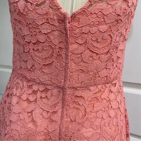 David's Bridal David’s Bridal sleeveless all over lace dress size 8 bridesmaid floral prom