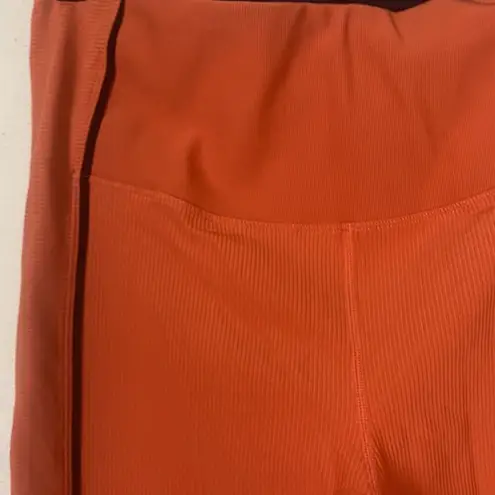 Zyia Active womens 14 16 xl burnt orange ribbed leggings athletic lulu gym work