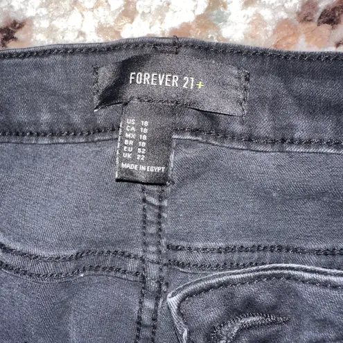 Forever 21 High Top-Waisted Black Skinny Jeans