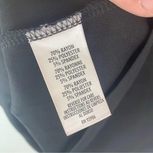 Petite Sophisticate A Line Jersey Midi Skirt Black Medium INV248