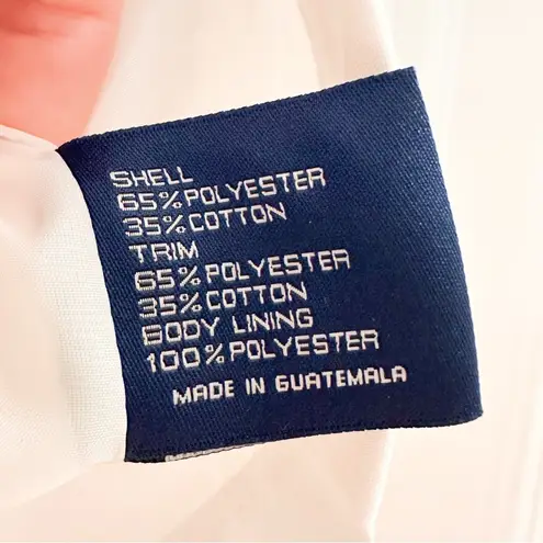 Mackintosh New England Poplin Nautical Rain Jacket Blue White Striped Medium