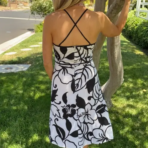 Black and White Sundress with Spaghetti Straps.