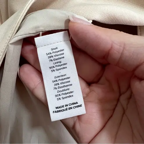 Cinq à Sept NEW NWT Cinq A Sept Kym Zipper Sleeve Blazer Jacket In Sand