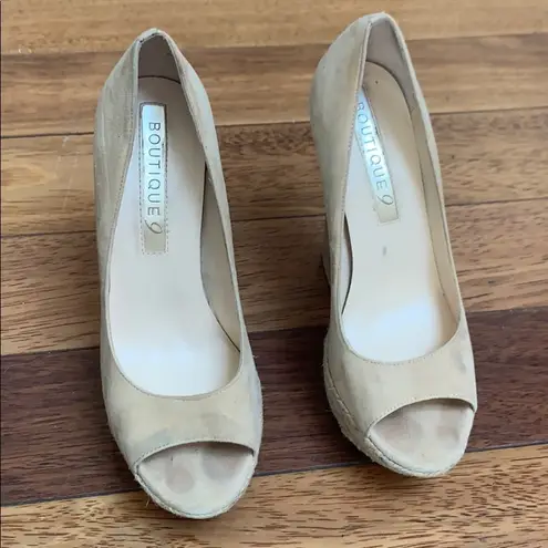 Boutique 9 | Platform Heels Tan/Ivory Size 5.5