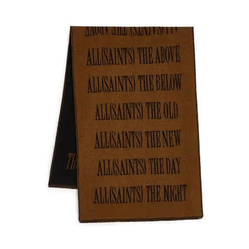 ALLSAINTS Brown and Black Logo Scarf - New with tags
