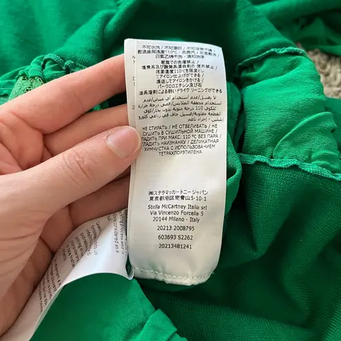 Stella McCartney Silk Mix Knit Sweater Lace Dress Kelly Green Women's Size 34/XS