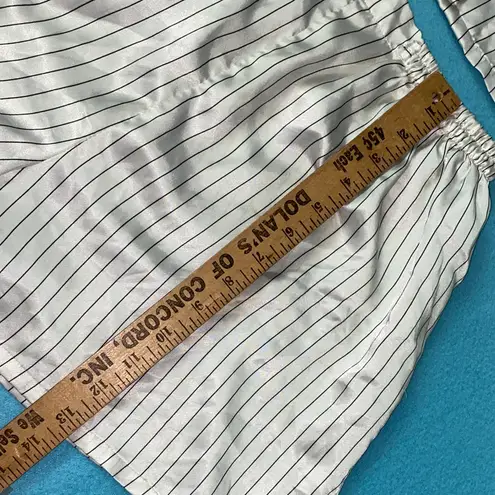 FANTASIES pajama set crop top with pull on shorts pinstripe vintage size S White