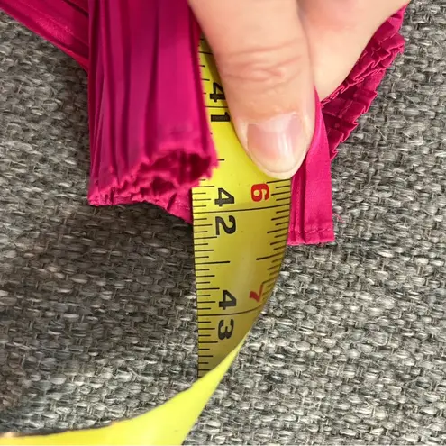 Sunny Leigh Vibrant Pink Wide Leg Pleated Drawstring/Elastic Waist Pants, Size L