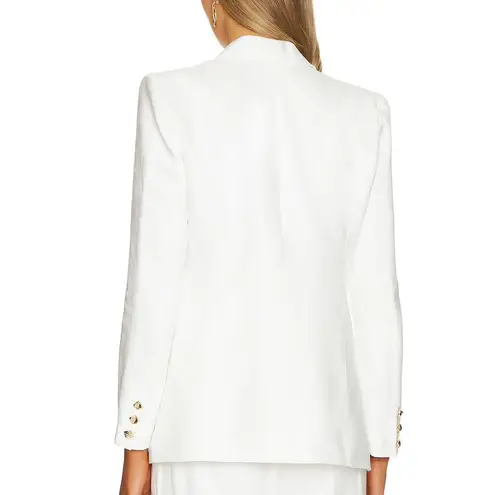 Karina Grimaldi White Linen Jacket XS Work Career Tailored Designer $295 NEW