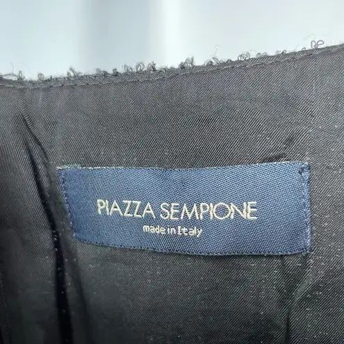 Piazza Sempione Bateau Neckline Mini Shift Dress in Black Size 12