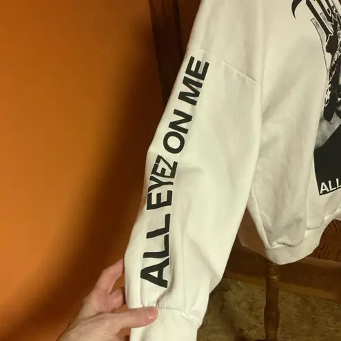 2pac Tupac All Eyes On Me Hoodie White Size XS