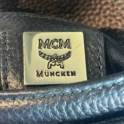 MCM 2- Way Grained Cowhide Leather Bag - Black - Preowned