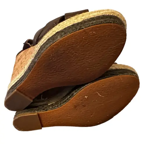Levity Carlita‎ Leather Wedge Heels as is Brown Size 8.5