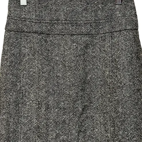 Club Monaco  Black Gray Wool Blend Tweed Pencil Straight Skirt Size 2 #301041