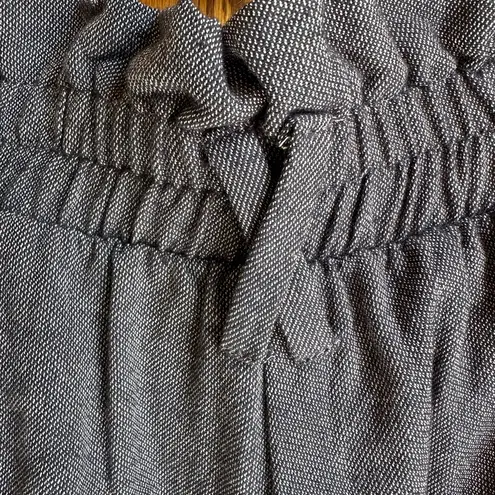 Fifteen Twenty Paper Bag Waist Wide Leg Chambray Pants~~Size Large~High Waist NWT